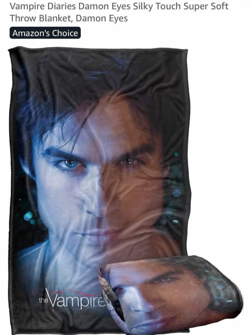 Vampire Diaries Damon Eyes Silky Touch Super Soft Throw Blanket